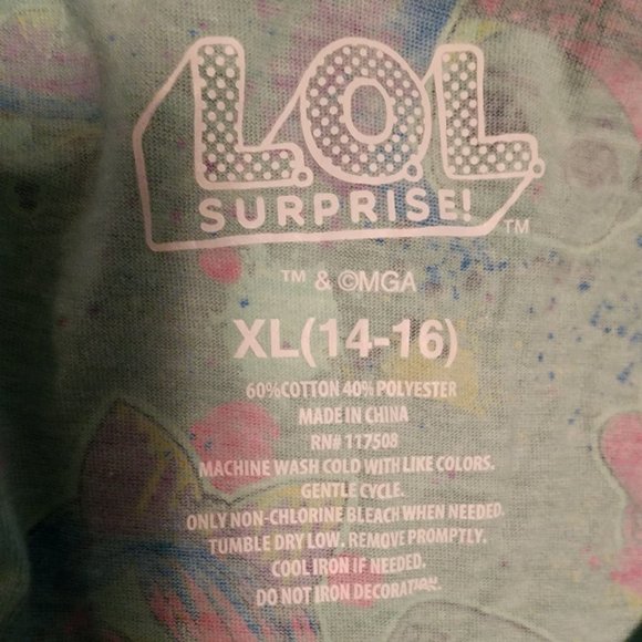 LOL SURPRISE JUNIOR SIZE TANK TOP - SIZE XL 14-16 - COLOR = MINT HEATHER - Picture 4 of 5